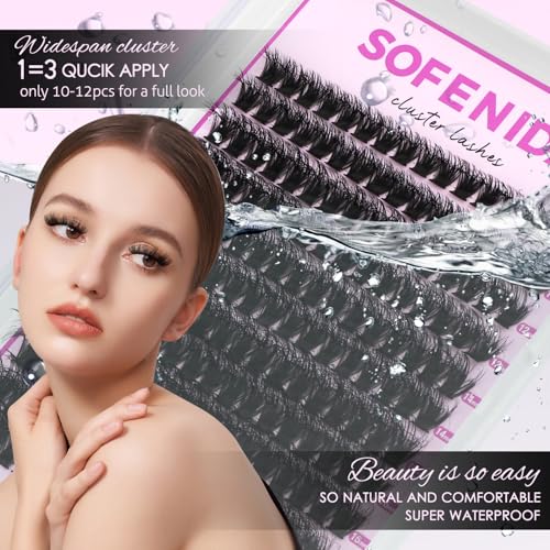 Lash Clusters Kit 100D Thick Cluster Lashes 10-18mm Volume Eyelash Clusters D Curvature Cluster Eyelash Extensions 3D Wispy Lash Clusters DIY Lash Extension Kit(100D-10-18MIX Thick Kit)