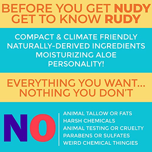 Nudy Rudy 3 Pack Liquid Body Wash Bundle Sea Salt Suds Berrylicious and Hunny Bunny Aloe Manuka Honey Vitamin E Moisturizing Shower Gel Body Wash Skin Care Men and Women 16.9 fl oz