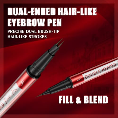 Yanqina Double Ended Waterproof Eyebrow Pencil - 2-in-1 Brow Filler & Liner