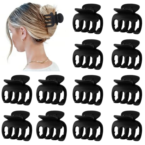 Sisiaipu 12Pcs Hair Clips Set - 1.8 Inch Claw Clips for All Hair Types