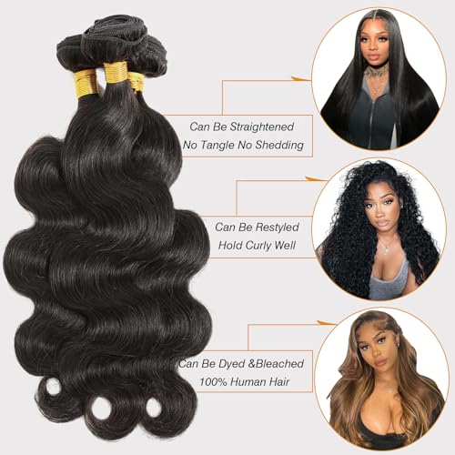 Brazilian Virgin Hair Body Wave Bundles 22 24 26 Inch