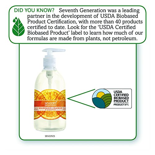 Seventh Generation Hand Wash, Mandarin Orange & Grapefruit Scent, 12oz