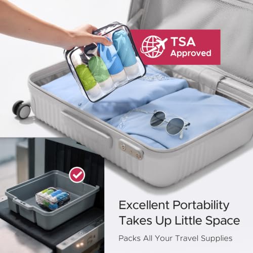 LitBear 23 Pack TSA Approved Travel Bottles & Toiletry Containers Set
