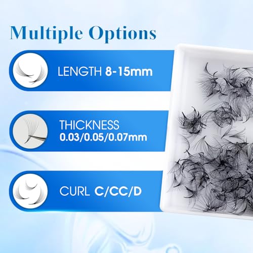 Kiss On 6D Premade Lash Fans 500 Pack | Volume Eyelash Extensions