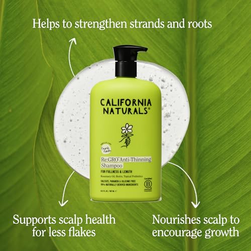 California Naturals Re:GRO Hair Growth Shampoo with Biotin - Vegan, Sulfate-Free, 16.5 oz