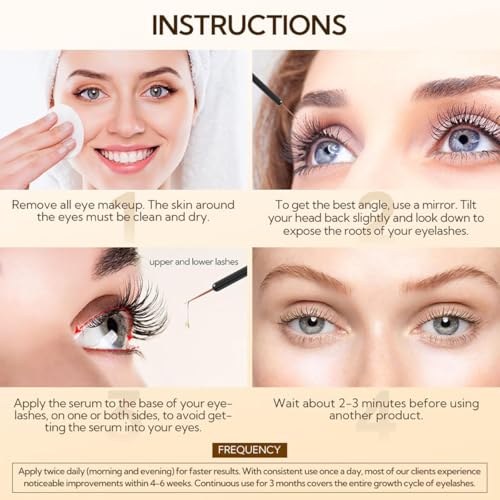LANBENA Eyelash Growth Serum, Advanced Eyelash Treatment - Daily Lash Care Serum, Supports Visible Lash Fullness & Length, Gentle for Daily Use - 4ml