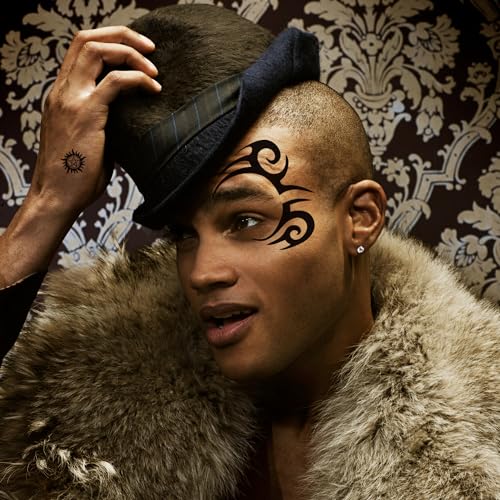Tribal Face Tattoo Stickers - 9-Sheet Waterproof Temporary Tattoos