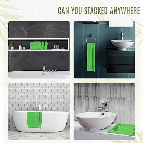 Extra Large Size 35.4" x 11" (2 PCs) Korean Asian Exfoliating Bath Washcloths Mitt Scrub for Body and Back washcloth Glove Viscose Rayon Towel for Soft Skin