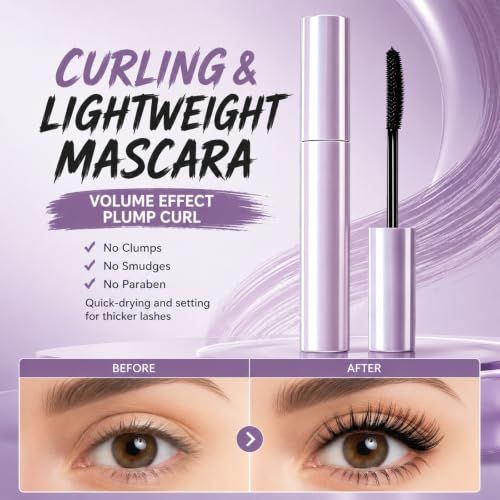 Tubing Mascara for Mature Lashes – Waterproof & Volumizing (2-Pack)