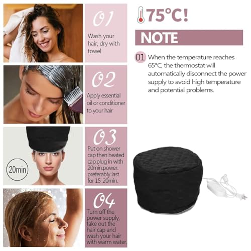 Electric Hair Steamer Cap - Deep Conditioning Heat Treatment