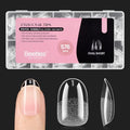 Beetles A- Oval S 576Pcs Short Oval Nail Tips, 12 Sizes, Half Matte Inner Surface