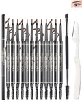 12-Piece Waterproof Eyebrow Pencil Set, Light Brown