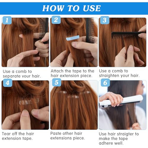 Mabor 240Pcs Double Sided Hair Extension Tape Strips