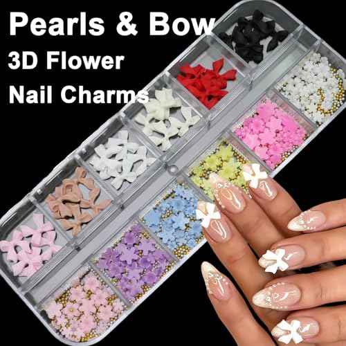 Nail Art Charms and Gems, 8 Boxes of 3D Nail Rhinestones Kit, Multi-Size of Nail Jewels Accessories Flatback Nail Pearls Multi Shape Nails Crystals Resin Nails Decor Supplies with Tools