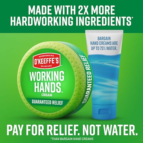 O'Keeffe's Working Hands Cream for Dry Cracked Hands, 3.4 oz (2-Pack)
