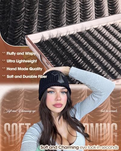 Wispy Fluffy Cluster Lashes 8-14mm C Curl Extensions