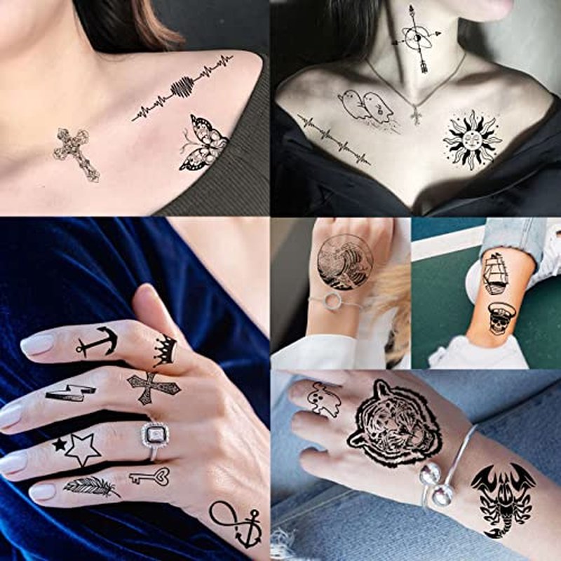 52 Sheets Temporary Tattoos for Kids & Adults – Tribal & Floral Designs