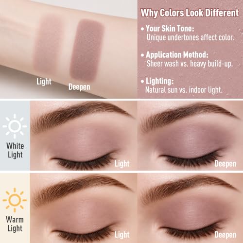 FV Long Lasting Waterproof Matte Eyeshadow Stick Duo - Rose Matte, Crease-Proof, High Pigment, Easy Blend