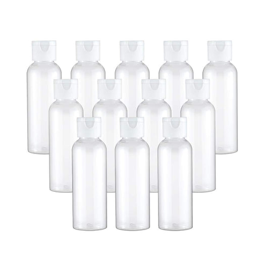 TANCANO Plastic Travel Bottles, Clear 3.4oz/100ml Empty Lotion Bottle Small Squeeze Bottle Containers with Flip Cap for Shampoo Conditioner Toiletries
