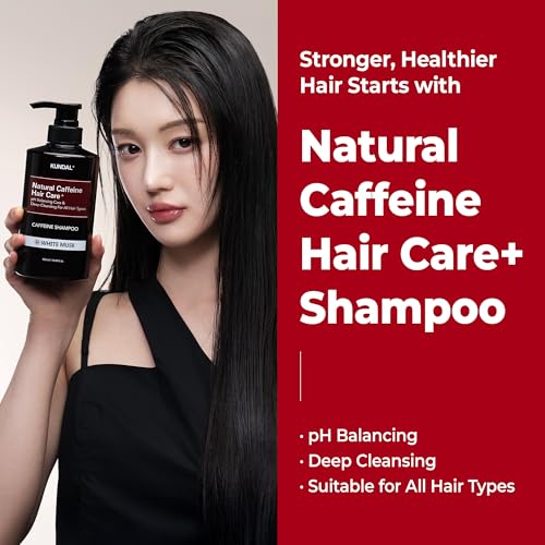 KUNDAL Caffeine Scalp Care Bundle Set [White Musk] – Shampoo, Scaling