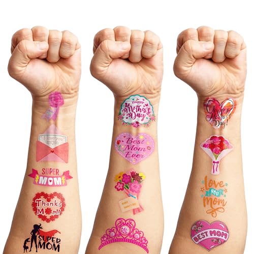 102 PCS Best Mom Ever Temporary Tattoos for Party