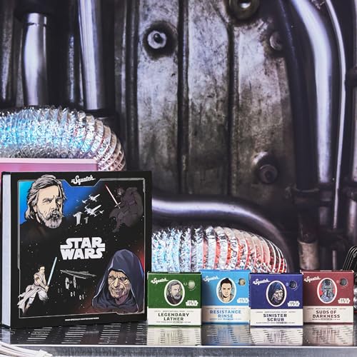 Dr. Squatch Soap Star Wars Soap Episode II - 4 Bar Bundle and Collector¡¯s Box - Legendary Lather, Sinister Scrub, Suds of Darkness, Resistance Rinse