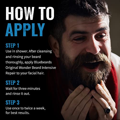Bluebeards Original Beard Conditioner for Men - 4 oz Wonder Beard Intensive Repair with Meadowfoam Seed Oil & Amino Acids to Deeply Restore, Soften, and Rejuvenate Your Beard and Skin - Made in USA