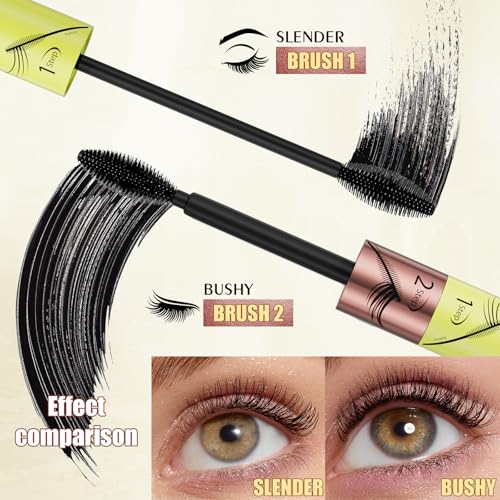 4D Silk Fiber Mascara 2-in-1 Waterproof & Volumizing Set