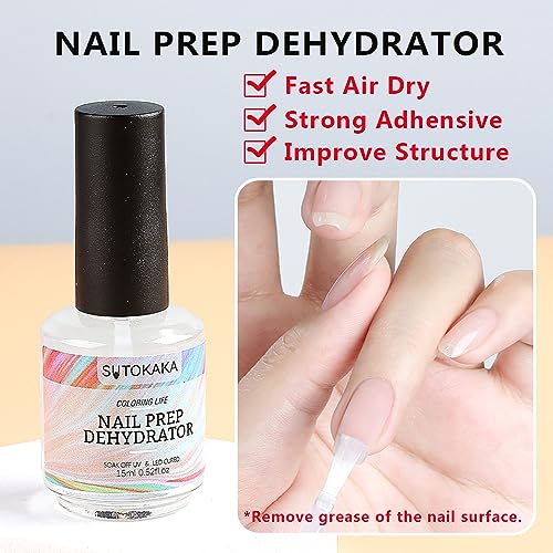 Nail Prep Dehydrator & Primer Set - 2pc 15ml Acid Free