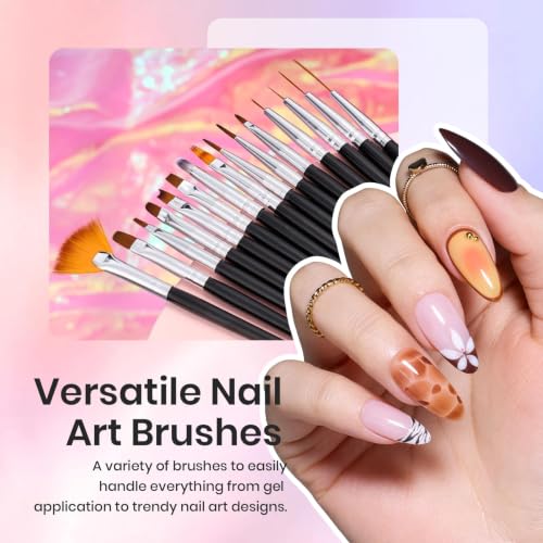 Beetles 31pc Nail Art Brush Set with Dotting Tools & Liner Pens