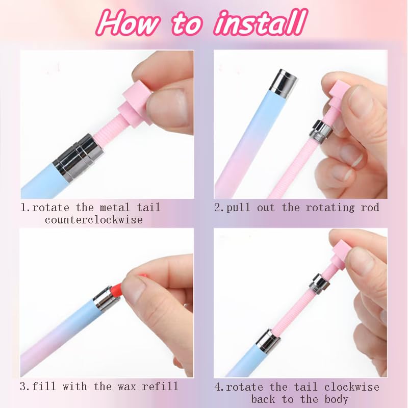 Rhinestone Picker Tool - Refillable Wax Pen with 3 Refills for Nail & Diamond Art