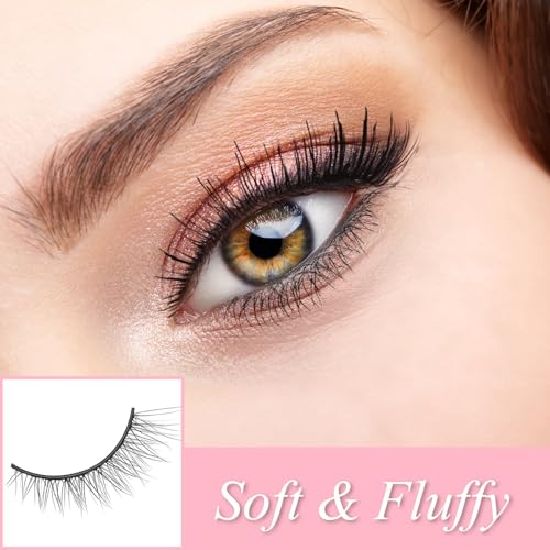 Profusion Cosmetics Colour Spell Natural Wispies 5 Pair Faux Mink False Eyelashes - Lightweight and Comfortable, Reusable & Easy to Apply Lashes for an Eye-Catching Look