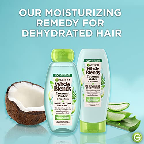 Garnier Whole Blends Coconut Water & Aloe Vera Refreshing Shampoo for Normal Hair, 26.6 Fl Oz, 1 Count (Packaging May Vary) (Pack of 2)