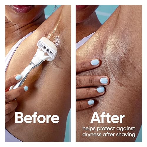Gillette Venus Moistureglide Women's Razor Refills 8 Pack - 5 Blade Shaving Cartridges with Built-in Shave Gel Bars for Sensitive Dry Skin