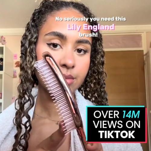 Lily England Detangling Brush for Curly Hair - Wet & Dry Rose Gold