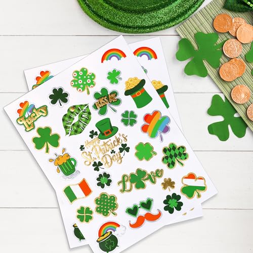 St Patrick's Day Temporary Tattoos & Green Freckles - 56 Designs