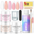 Saviland Acrylic Nail Kit for French Manicure & Nail Art - DIY Professional Set