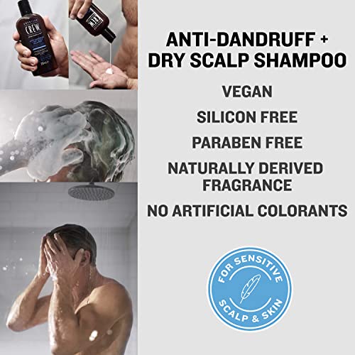 American Crew Anti-Dandruff + Dry Scalp Shampoo, Citrus Mint Scent, 8.45 Oz