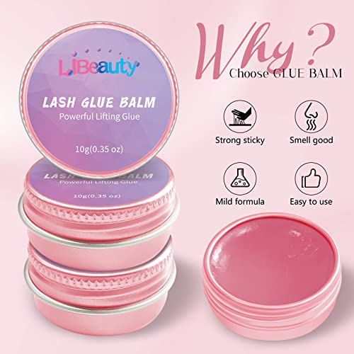 Libeauty Lash Lift Glue Balm Lash Lift Adhesive Strong Sticky Fruit Flavor Eyelash & Eyebrow Perm Glue Balm Brow Lamination Gel