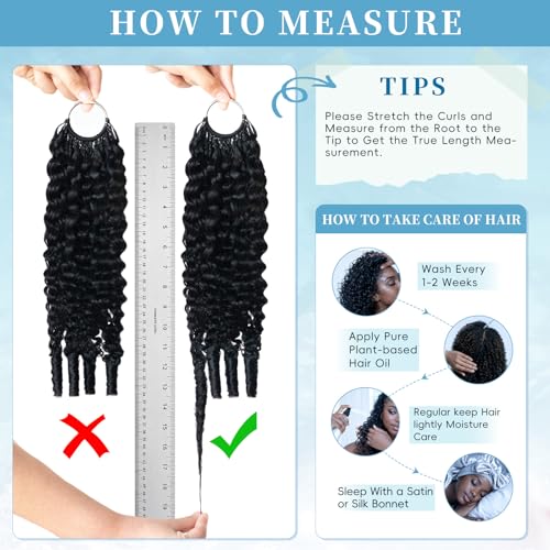 Burmese Curly Human Crochet Hair Extensions 18 Inch 120g