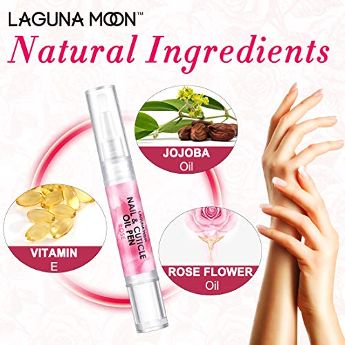 Natural Rose Cuticle Oil Pen for Nail Care & Growth - 5ml - 1 Pack
