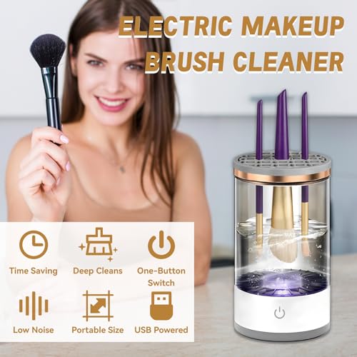 Electric Makeup Brush Cleaner - USB Powered Automatic