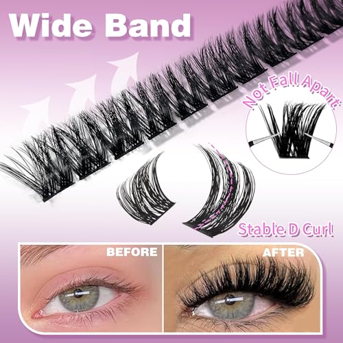 Lash Clusters 8-16mm Wispy D Curly 143pcs Bundle - DIY Eyelash Extensions