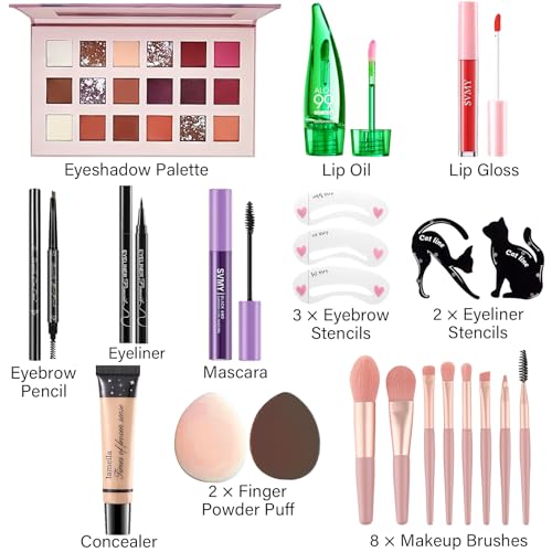 Full Face Makeup Set for Beginners & Professionals