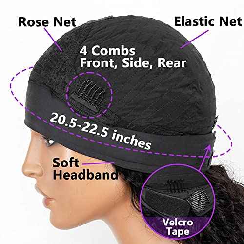 Water Wave Headband Wig Human Hair for Black Women 18 Inch Wet and Wave Headband Wig Brazilian Virgin Hair Glueless None Lace Front Water Wave Wigs Human Hair Natural Black 150% Density