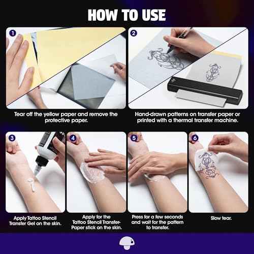 Phomemo Tattoo Transfer Paper 8.5" X 11" - 100 Sheets of Stencil Paper, Tattoo Transfer Kit - for Tattoo Artists and Enthusiasts, Compatible with TP81, Itari A886, TATTMUSE Tattoo Machines