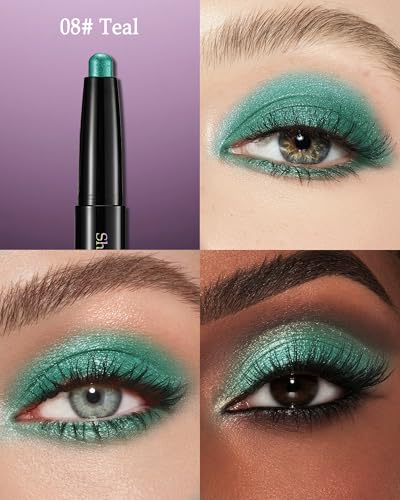 Teal Waterproof Shimmer Eyeshadow Stick – Creamy Blendable