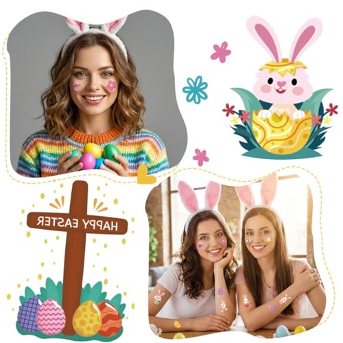 Glitter Easter Temporary Tattoos - 10 Sheet Pack