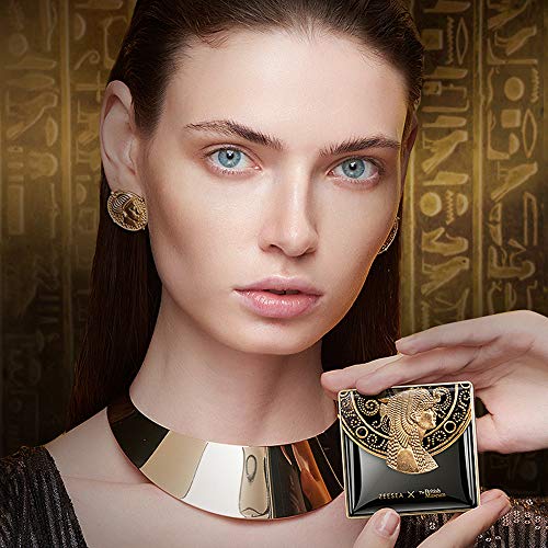 ZEESEA Pressed Powder The British Museum Egypt Series Long Lasting Oil Control Facial Finishing Brighten Setting Powder Multi-use Foundation (#00 Light Beige)