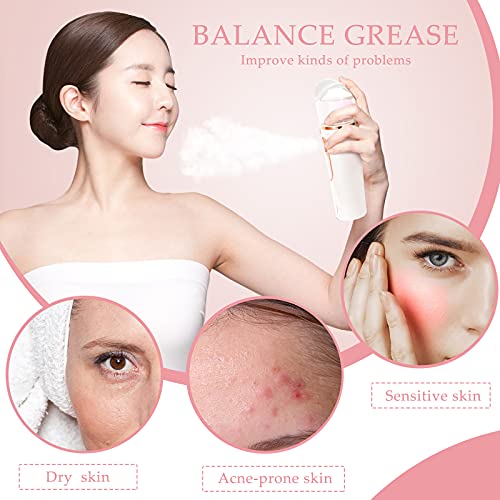 2 Pieces Handy Nano Mist Sprayer with Skin Analyzer Moisture Tester Portable Nano Facial Mister Face Steamer Atomization Mini Eyelash Extensions USB Rechargeable Moisturizing & Hydration for Skin Care